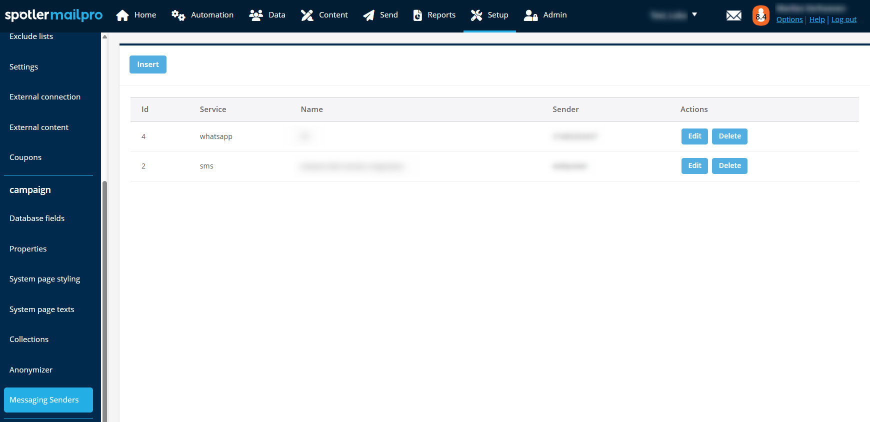 Overview Messaging Senders
